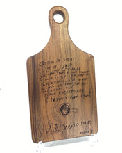 Load image into Gallery viewer, Personalized cutting board, handwriting, handwritten recipe, cutting board, recipe cutting board, engraved handwriting, recipe cutting board
