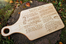Load image into Gallery viewer, Personalized cutting board, handwriting, handwritten recipe, cutting board, recipe cutting board, engraved handwriting, recipe cutting board