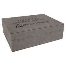 Load image into Gallery viewer, Gray 8" x 6 3/8" Laserable Leatherette Premium Gift Box