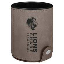 Load image into Gallery viewer, Gray Laserable Leatherette Dice Cup with 5 Dice