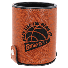 Load image into Gallery viewer, Basketball Laserable Leatherette Dice Cup with 5 Dice