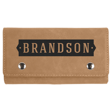 Load image into Gallery viewer, Light Brown Laserable Leatherette Card & Dice Set