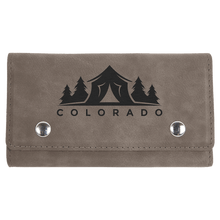 Load image into Gallery viewer, Gray Laserable Leatherette Card & Dice Set