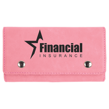 Load image into Gallery viewer, Pink Laserable Leatherette Card & Dice Set