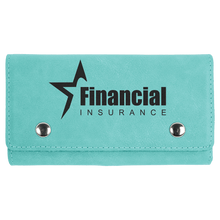 Load image into Gallery viewer, Teal Laserable Leatherette Card & Dice Set
