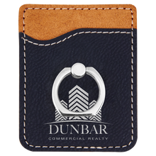 Load image into Gallery viewer, Black/Silver Laserable Leatherette Phone Wallet with Silver Laserable Leatherette Phone Wallet