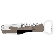 Load image into Gallery viewer, Gray Laserable Leatherette Wine Bottle Opener