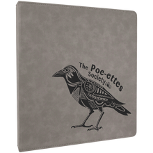 Load image into Gallery viewer, Gray 10 1/2" x 11 1/2" Laserable Leatherette 3 Ring Binder with 1" Slant D Rings