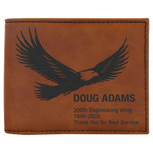 Load image into Gallery viewer, Rawhide Laserable Leatherette Bi-Fold Wallet w/Flip ID Display