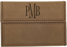 Load image into Gallery viewer, Dark Brown 3 3/4" x 2 3/4" Laserable Leatherette Hard Business Card Holder