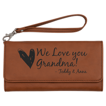Load image into Gallery viewer, Rawhide 7 1/2" x 4" Laserable Leatherette Wallet with Strap