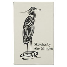 Load image into Gallery viewer, White 5 1/4" x 8 1/4" Laserable Leatherette Sketch Book with Unlined Notepad