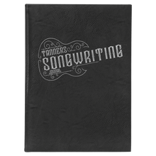 Load image into Gallery viewer, Black/Silver 7" x 9 3/4" Laserable Leatherette Journal with Lined Notepad