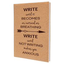 Load image into Gallery viewer, Cork 7" x 9 3/4" Laserable Leatherette Journal with Lined Notepad
