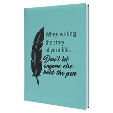 Load image into Gallery viewer, Teal 7" x 9 3/4" Laserable Leatherette Journal with Lined Notepad