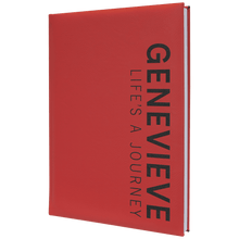 Load image into Gallery viewer, Red 7" x 9 3/4" Laserable Leatherette Journal with Lined Notepad