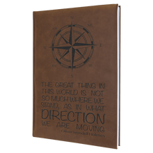 Load image into Gallery viewer, Dark Brown 7" x 9 3/4" Laserable Leatherette Sketch Book with Unlined Notepad