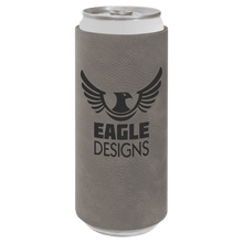 Load image into Gallery viewer, Gray Laserable Leatherette Slim Beverage Holder