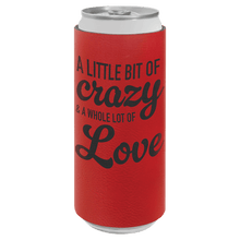 Load image into Gallery viewer, Red Laserable Leatherette Slim Beverage Holder
