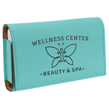 Load image into Gallery viewer, Teal 4 3/4" x 3 1/8" Laserable Leatherette Pill Box