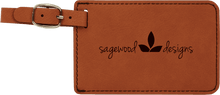 Load image into Gallery viewer, Rawhide 4 1/4" x 2 3/4" Laserable Leatherette Luggage Tag