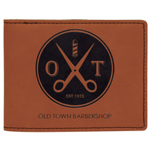 Load image into Gallery viewer, Rawhide 4 1/2" x 3 1/2" Laserable Leatherette Bifold Wallet