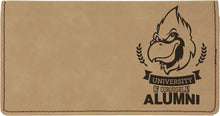 Load image into Gallery viewer, Light Brown 6 3/4" x 3 1/2" Laserable Leatherette Checkbook Cover