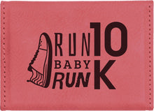 Load image into Gallery viewer, Pink 3 3/4" x 2 3/4" Laserable Leatherette Hard Business Card Holder