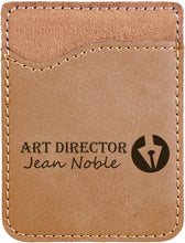 Load image into Gallery viewer, Light Brown Laserable Leatherette Phone Wallet