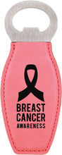 Load image into Gallery viewer, Pink Laserable Leatherette Bottle Opener with Magnet