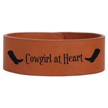 Load image into Gallery viewer, Rawhide 9 1/2" x 1" Laserable Leatherette Cuff Bracelet
