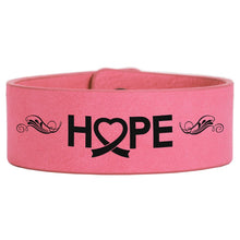 Load image into Gallery viewer, Pink 9 1/2" x 1" Laserable Leatherette Cuff Bracelet