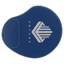 Load image into Gallery viewer, Blue/Silver 9" x 10 1/4" Laserable Leatherette Mouse Pad