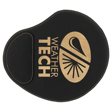 Load image into Gallery viewer, Black/Gold 9" x 10 1/4" Laserable Leatherette Mouse Pad
