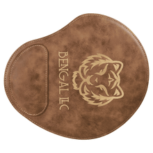 Load image into Gallery viewer, Rustic/Gold 9" x 10 1/4" Laserable Leatherette Mouse Pad