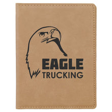 Load image into Gallery viewer, Light Brown 4 1/4" x 5 1/2" Laserable Leatherette Passport Holder