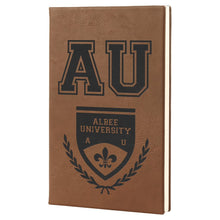 Load image into Gallery viewer, Dark Brown 5 1/4" x 8 1/4" Laserable Leatherette Journal with Lined Notepad