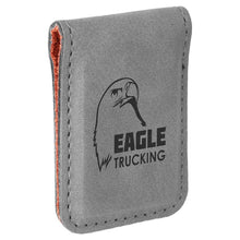 Load image into Gallery viewer, Gray 1 3/4" x 2 1/2" Laserable Leatherette Money Clip