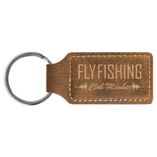 Load image into Gallery viewer, Rustic/Gold 2 3/4" x 1 1/4" Laserable Leatherette Rectangle Keychain