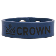 Load image into Gallery viewer, Blue/Black 8 1/2" x 3/4" Laserable Leatherette Youth Cuff Bracelet