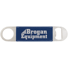 Load image into Gallery viewer, Blue/Silver 1 1/2" x 7" Laserable Leatherette Bottle Opener
