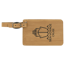 Load image into Gallery viewer, Bamboo 4 1/4" x 2 3/4" Laserable Leatherette Luggage Tag