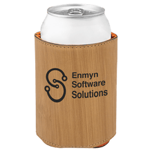 Load image into Gallery viewer, Bamboo 3 3/4" Laserable Leatherette Beverage Holder