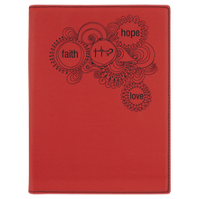 Load image into Gallery viewer, Red 7" x 9" Laserable Leatherette Small Portfolio with Notepad