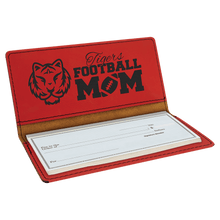 Load image into Gallery viewer, Red 6 3/4" x 3 1/2" Laserable Leatherette Checkbook Cover