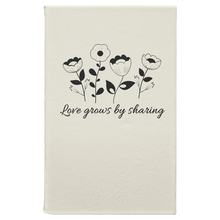Load image into Gallery viewer, White/Black 5 1/4" x 8 1/4" Laserable Leatherette Journal with Lined Notepad