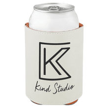 Load image into Gallery viewer, White 3 3/4" Laserable Leatherette Beverage Holder