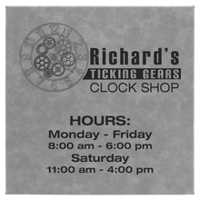 Load image into Gallery viewer, Gray 10" x 10" Laserable Leatherette Wall Decor with Sawtooth Hanger