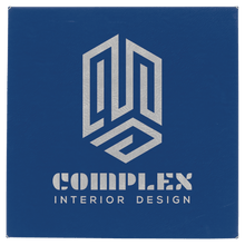 Load image into Gallery viewer, Blue/Silver 10" x 10" Laserable Leatherette Wall Decor with Sawtooth Hanger