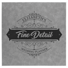 Load image into Gallery viewer, Gray 14" x 14" Laserable Leatherette Wall Decor with Sawtooth Hanger